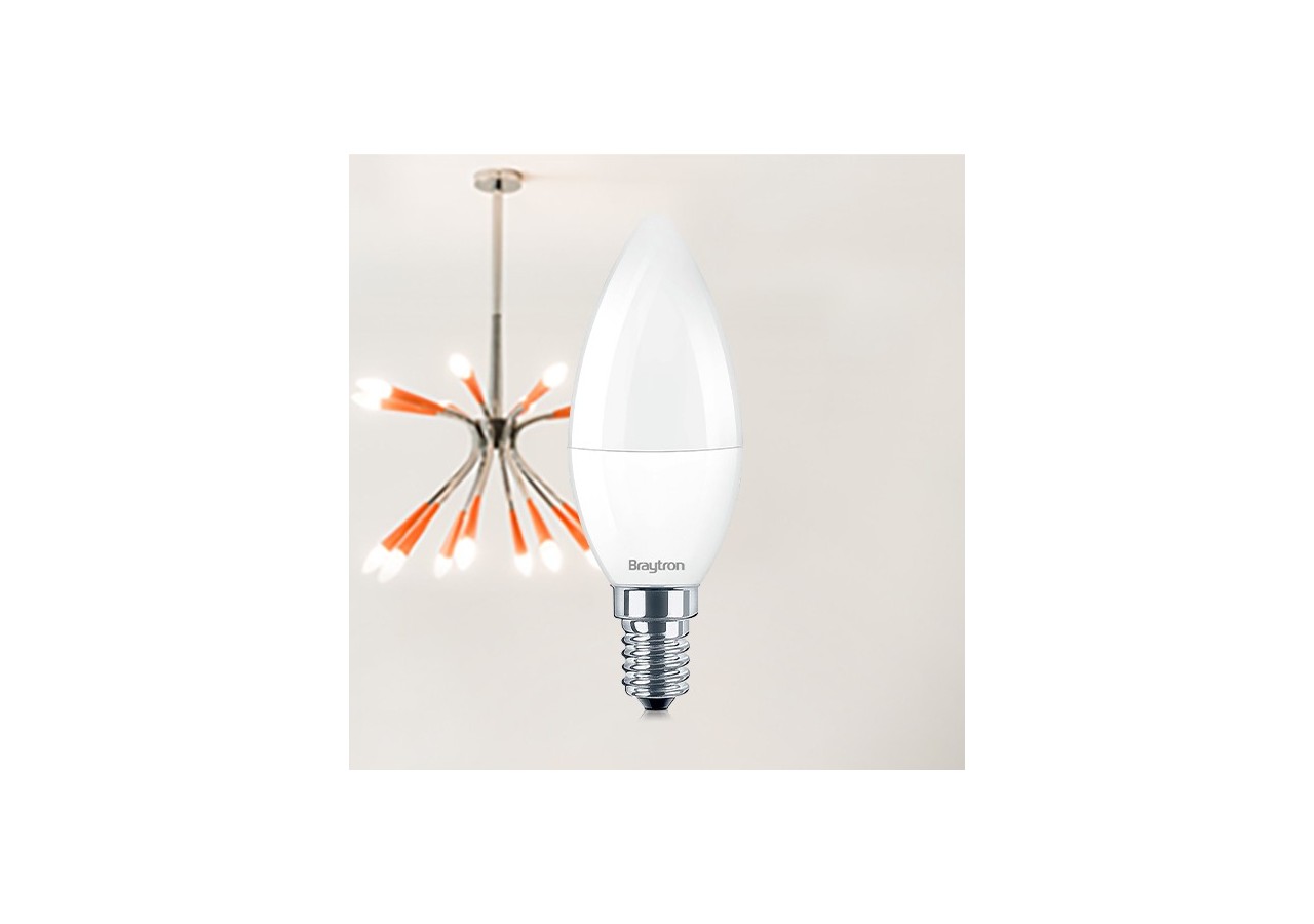 Ampoule bougie LED, E14, 450 lm, Blanc neutre - BA09-00511 - Braytron
