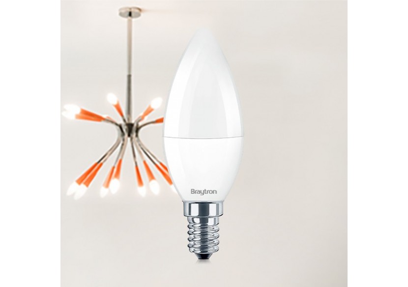 Ampoule bougie LED, E14, 450 lm, Blanc neutre - BA09-00511 - Braytron