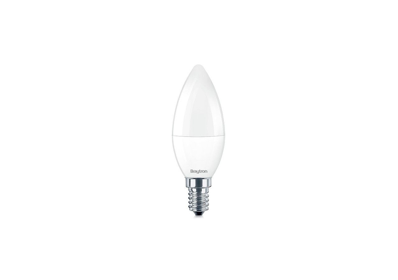 Ampoule bougie LED, E14, 450 lm, Blanc froid - BA09-00513 - Braytron