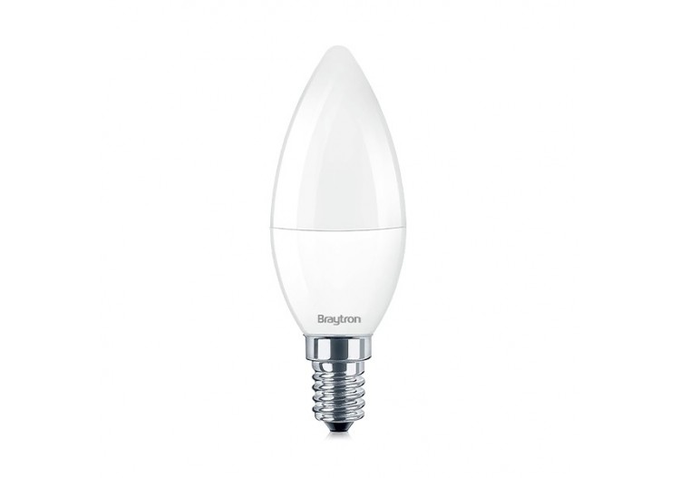 Ampoule bougie LED, E14, 560 lm, Blanc Chaud - BA09-00710 - Braytron