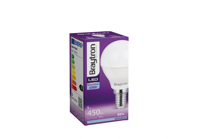 Ampoule globes LED, E14, 450 lm, Blanc neutre - BA11-00511 - Braytron