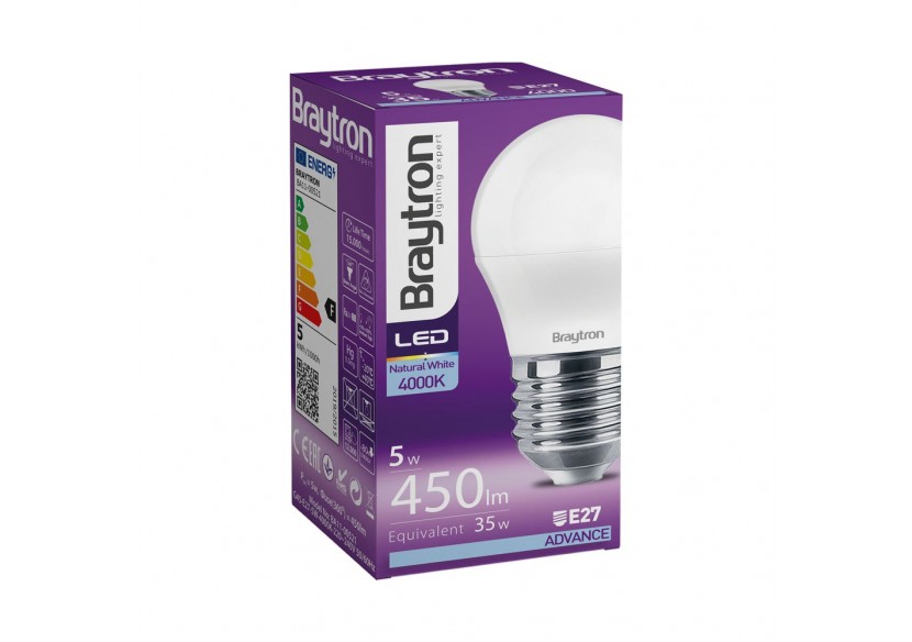 Ampoule globes LED, E27, 450 lm, Blanc neutre - BA11-00521 - Braytron