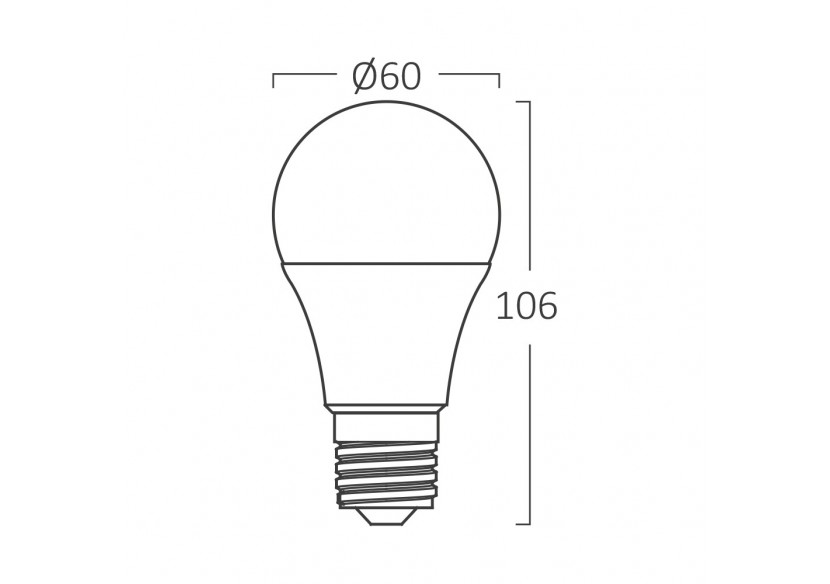 Ampoule type A LED, E27, 806 lm, Blanc neutre - BA13-00921 - Braytron