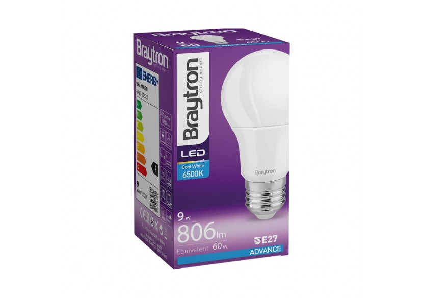 Ampoule type A LED, E27, 806 lm, Blanc froid - BA13-00923 - Braytron