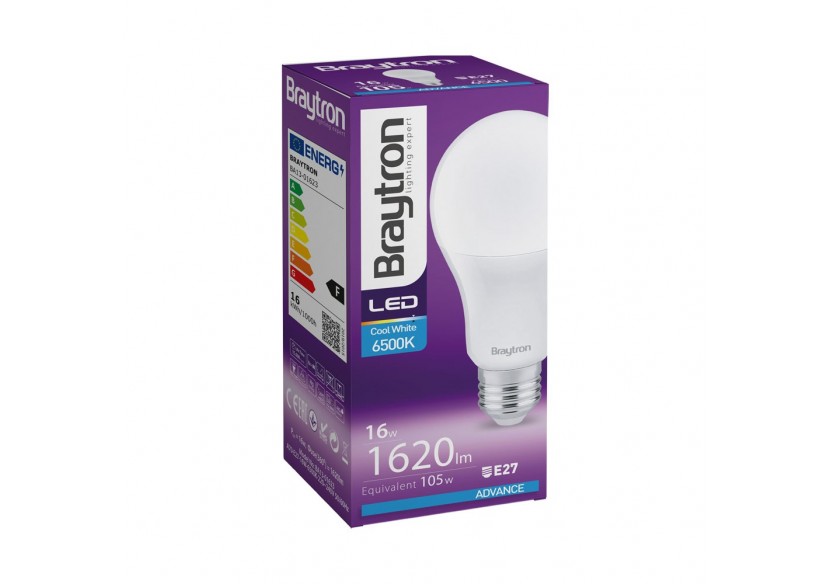 Ampoule type A LED, E27, 1620 lm, Blanc froid - BA13-01623 - Braytron