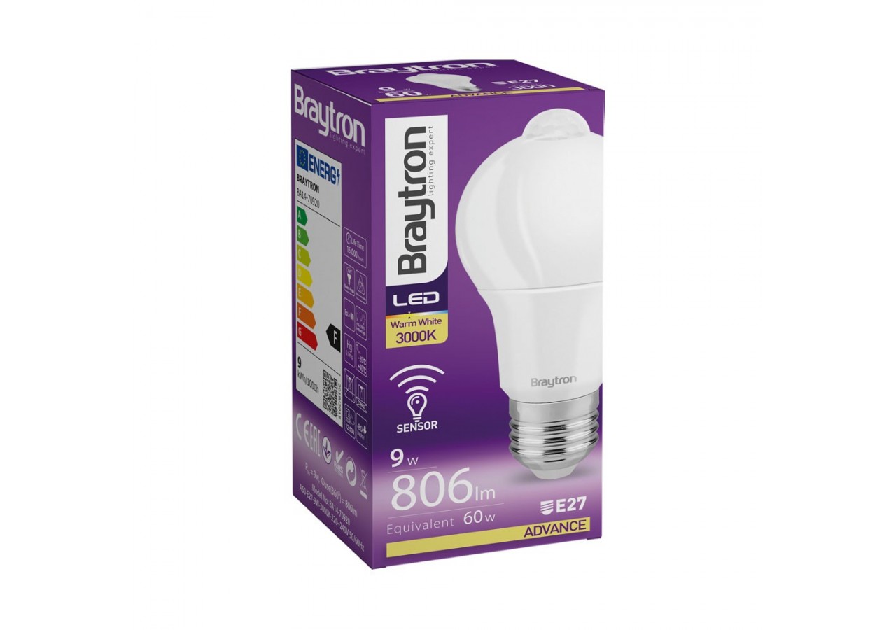 Ampoule type A LED, E27, 806 lm, Blanc Chaud - BA14-70920 - Braytron