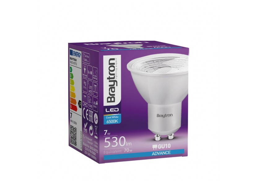 Ampoule LED, GU10, 530 lm, Blanc froid - BA25-00753 - Braytron