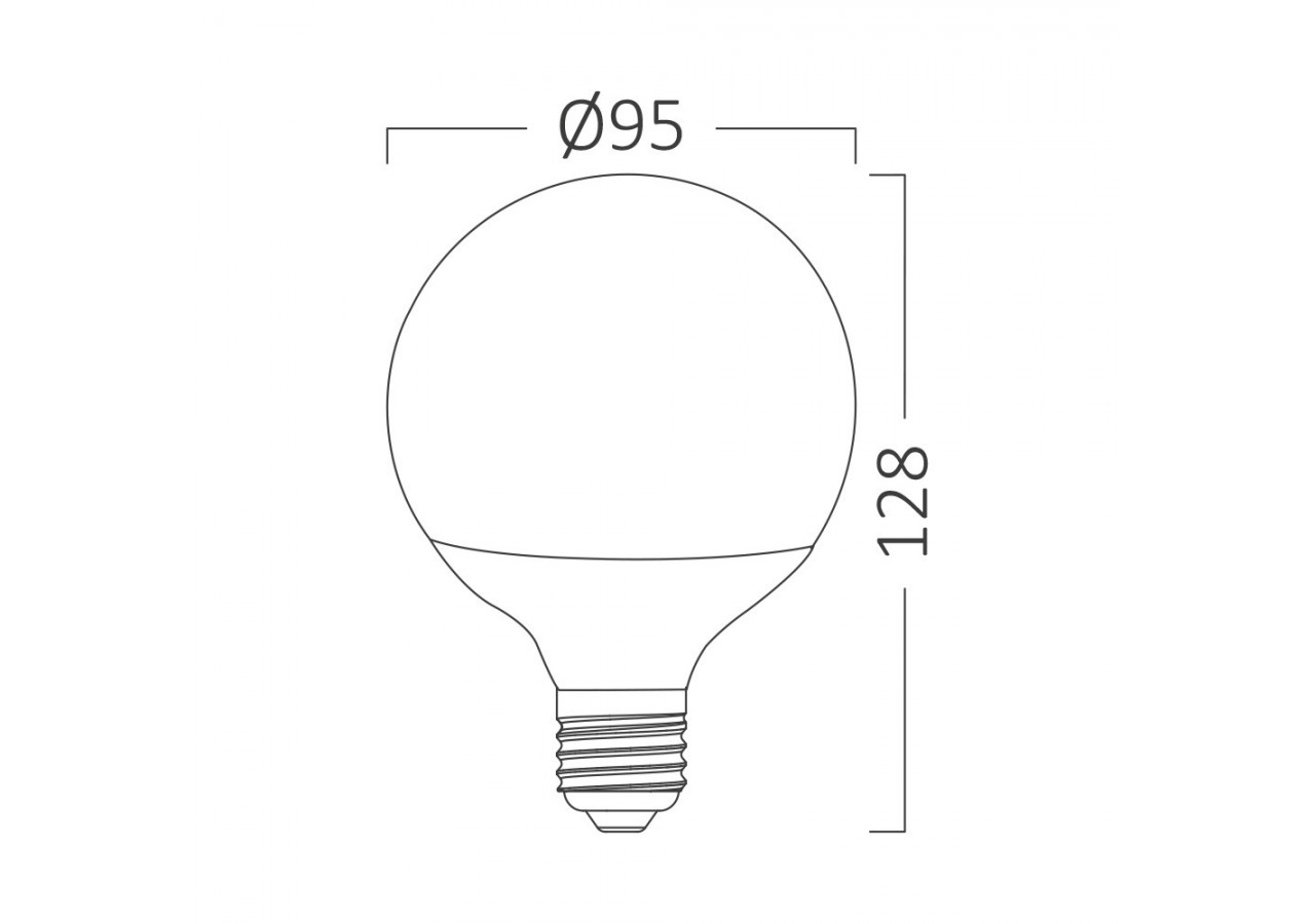Ampoule globes LED, E27, 1360 lm, Blanc froid - BA33-01423 - Braytron