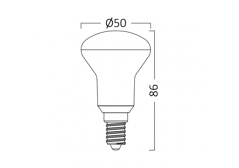 Ampoule R LED, E14, 550 lm, Blanc Chaud - BA34-00610 - Braytron