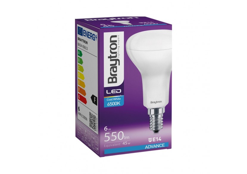 Ampoule R LED, E14, 550 lm, Blanc froid - BA34-00613 - Braytron