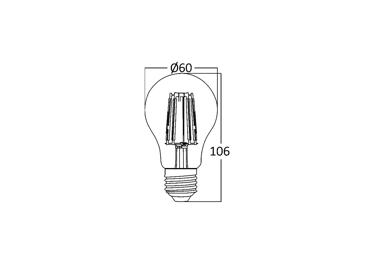 Ampoule filament décorative LED, E27, 806 lm, Blanc Chaud - BA38-00720 - Braytron