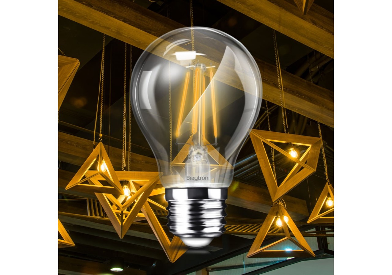 Ampoule filament décorative LED, E27, 806 lm, Blanc froid - BA38-00723 - Braytron