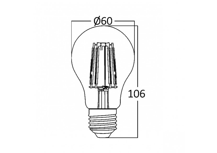 Ampoule filament décorative LED, E27, 806 lm, Blanc froid - BA38-00723 - Braytron