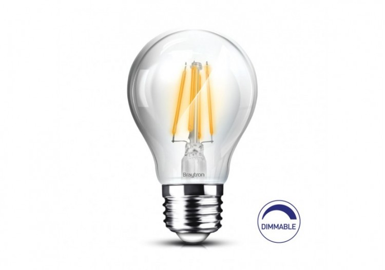 Ampoule filament décorative LED, E27, 806 lm, Blanc Chaud - BA38-60820 - Braytron