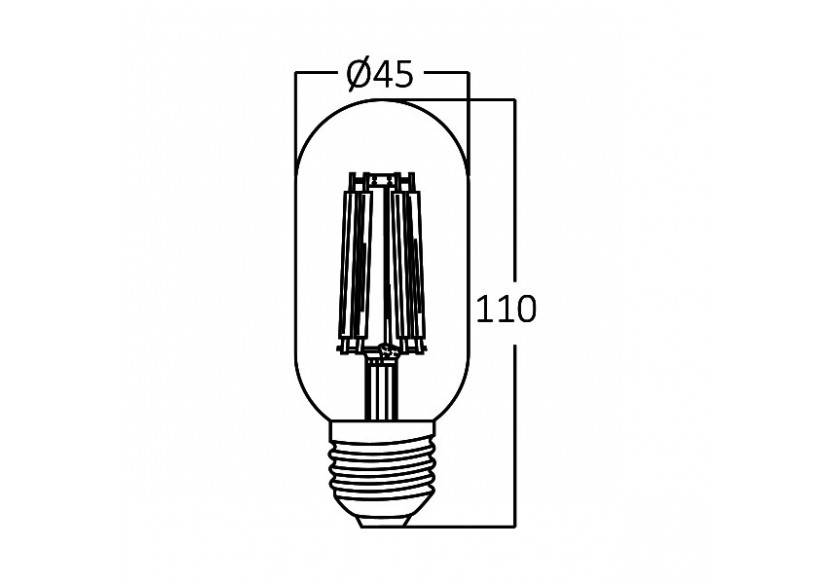Ampoule filament décorative LED, E27, 470 lm, Blanc Chaud - BA39-00420 - Braytron