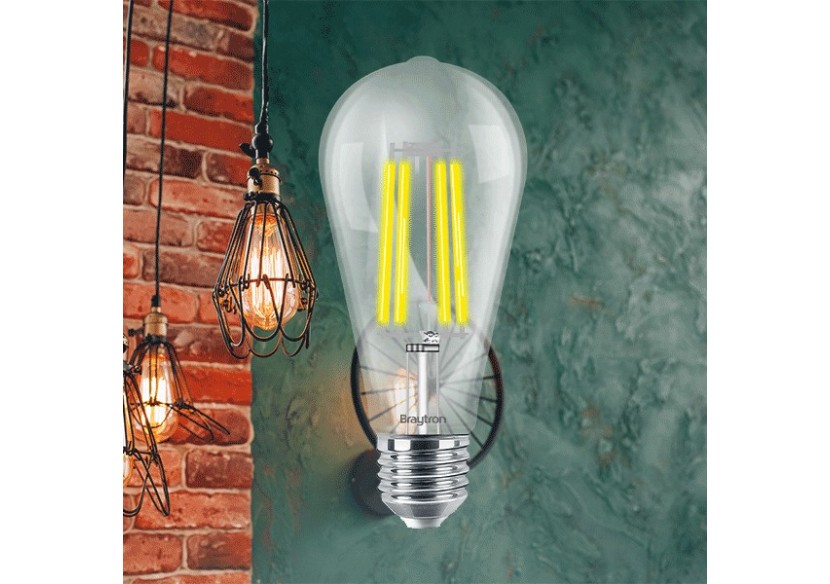 Ampoule filament décorative LED, E27, 806 lm, Blanc Chaud - BA46-00720 - Braytron