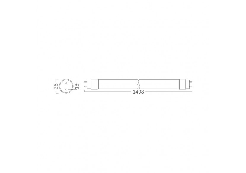 Tube LED 1498mm, G13, 2440 lm, Blanc froid - BA52-21583 - Braytron
