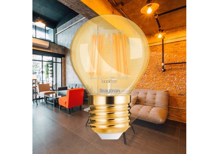 Ampoule filament décorative LED, E27, 360 lm, Ambre - BB37-00420 - Braytron 2