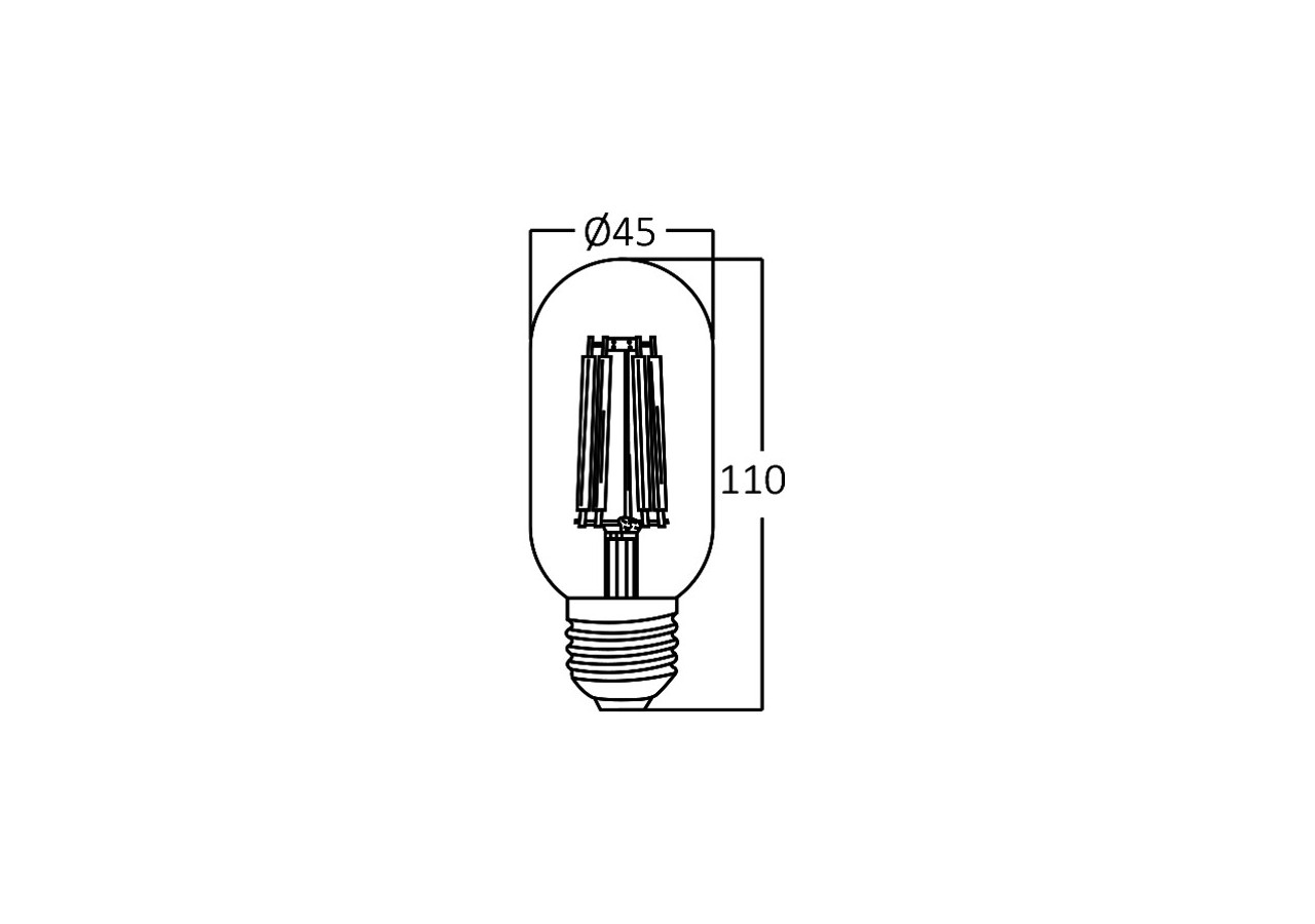 Ampoule filament décorative LED, E27, 360 lm, Ambre - BB39-00420 - Braytron