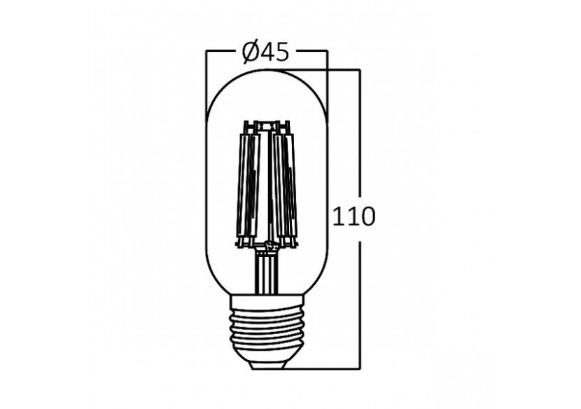 Ampoule filament décorative LED, E27, 360 lm, Ambre - BB39-00420 - Braytron