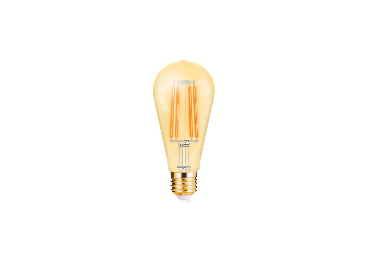 Ampoule filament décorative LED, E27, 540 lm, Ambre - BB46-00620 - Braytron