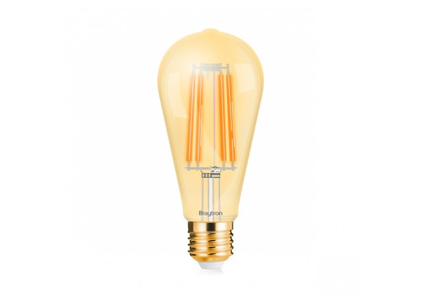 Ampoule filament décorative LED, E27, 540 lm, Ambre - BB46-00620 - Braytron