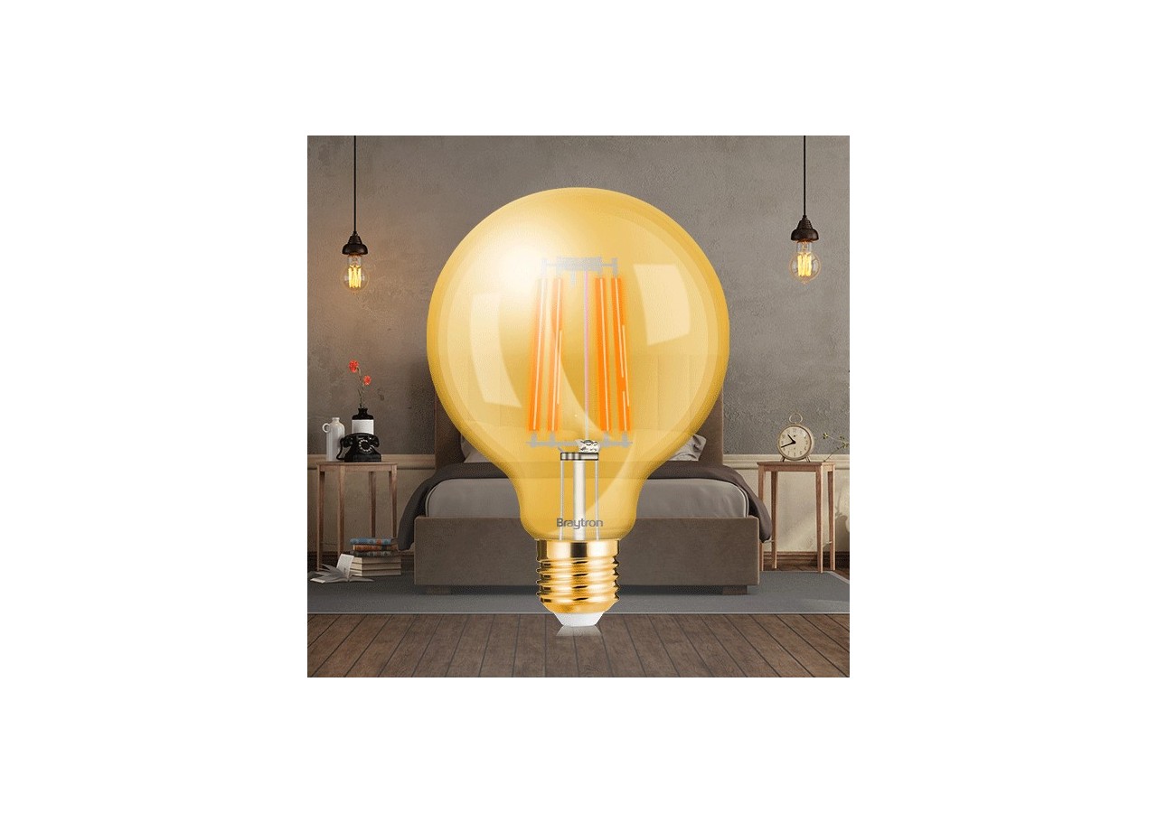 Ampoule filament décorative LED, E27, 540 lm, Ambre - BB47-00620 - Braytron