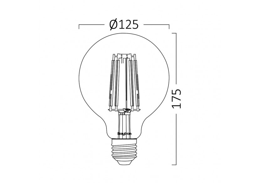 Ampoule filament décorative LED, E27, 540 lm, Ambre - BB48-00620 - Braytron