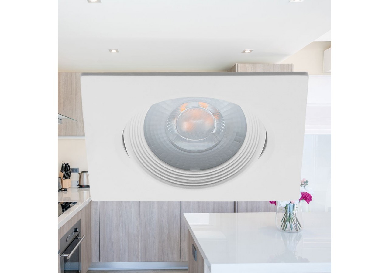 Spot LED 90mm Blanc, 400 lm, Blanc Chaud - BD02-10500 - Braytron