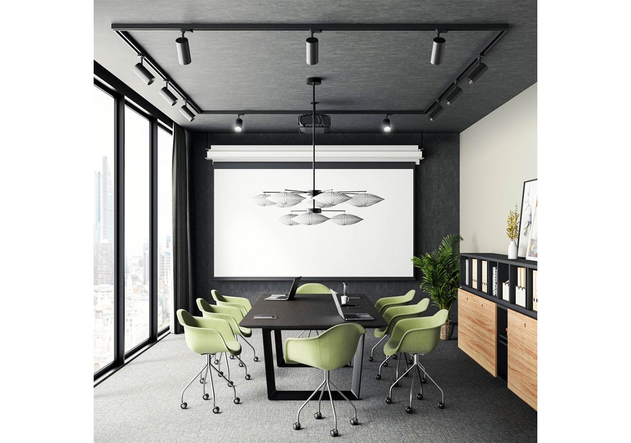 Spot sur rail LED Noir, 1560 lm, Variation de blancs - BD40-00581 - Braytron