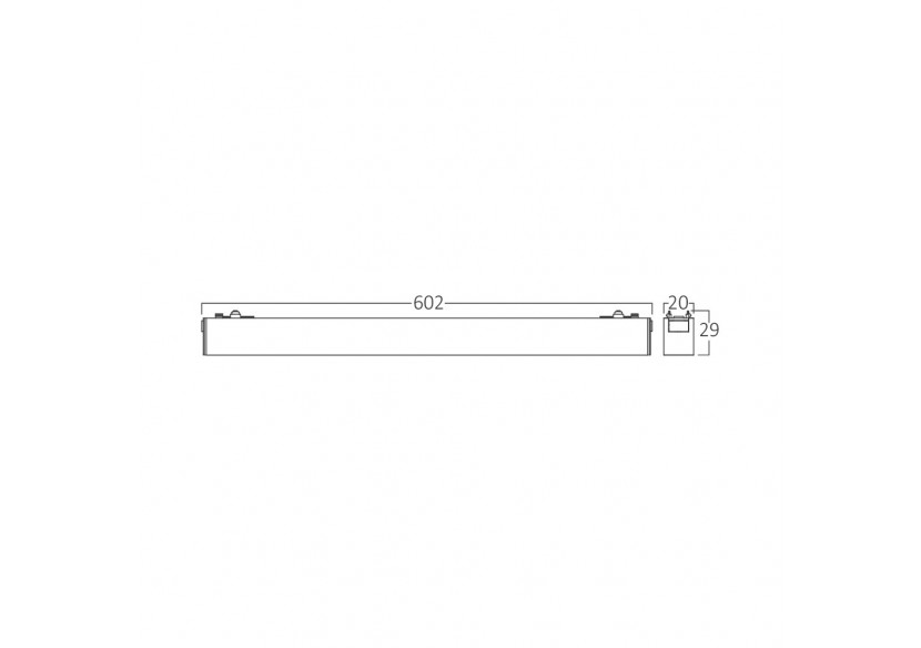 Module pour rail magnétique LED 602mm Noir, 1850 lm, Blanc Chaud - BD60-10601 - Braytron