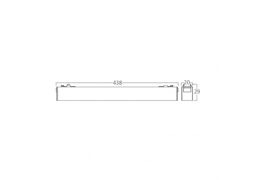 Module pour rail magnétique LED 438mm Noir, 1580 lm, Blanc neutre - BD60-11311 - Braytron