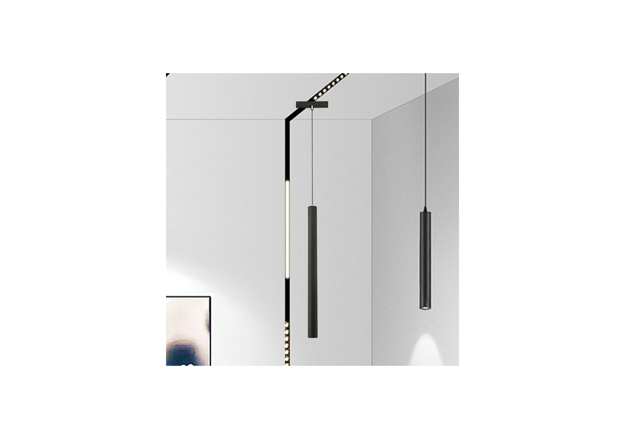 Suspension pour rail magnétique LED Noire, 520 lm, Blanc neutre - BD62-00211 - Braytron