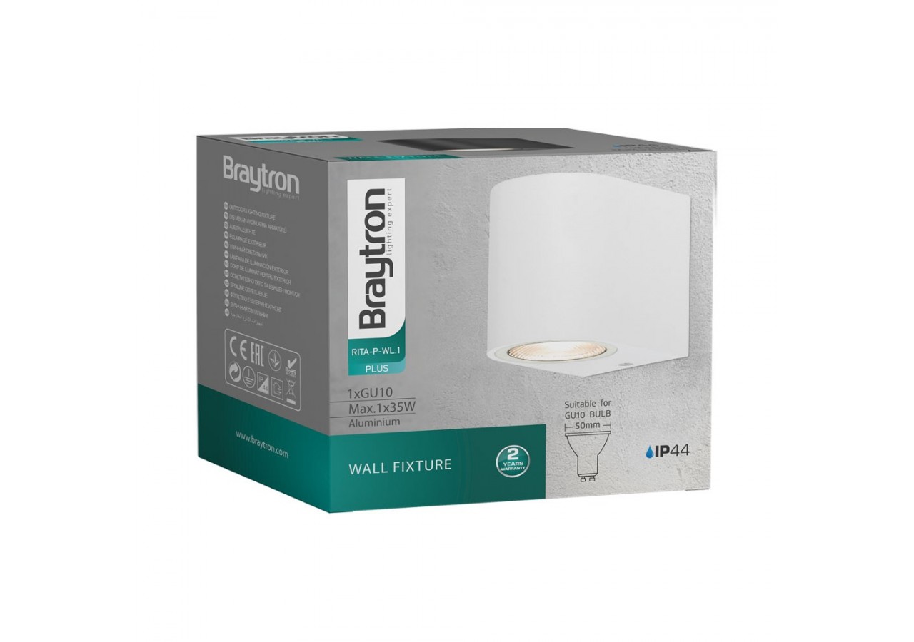 Éclairage mural 81mm Blanc, GU10 - BG32-00200 - Braytron