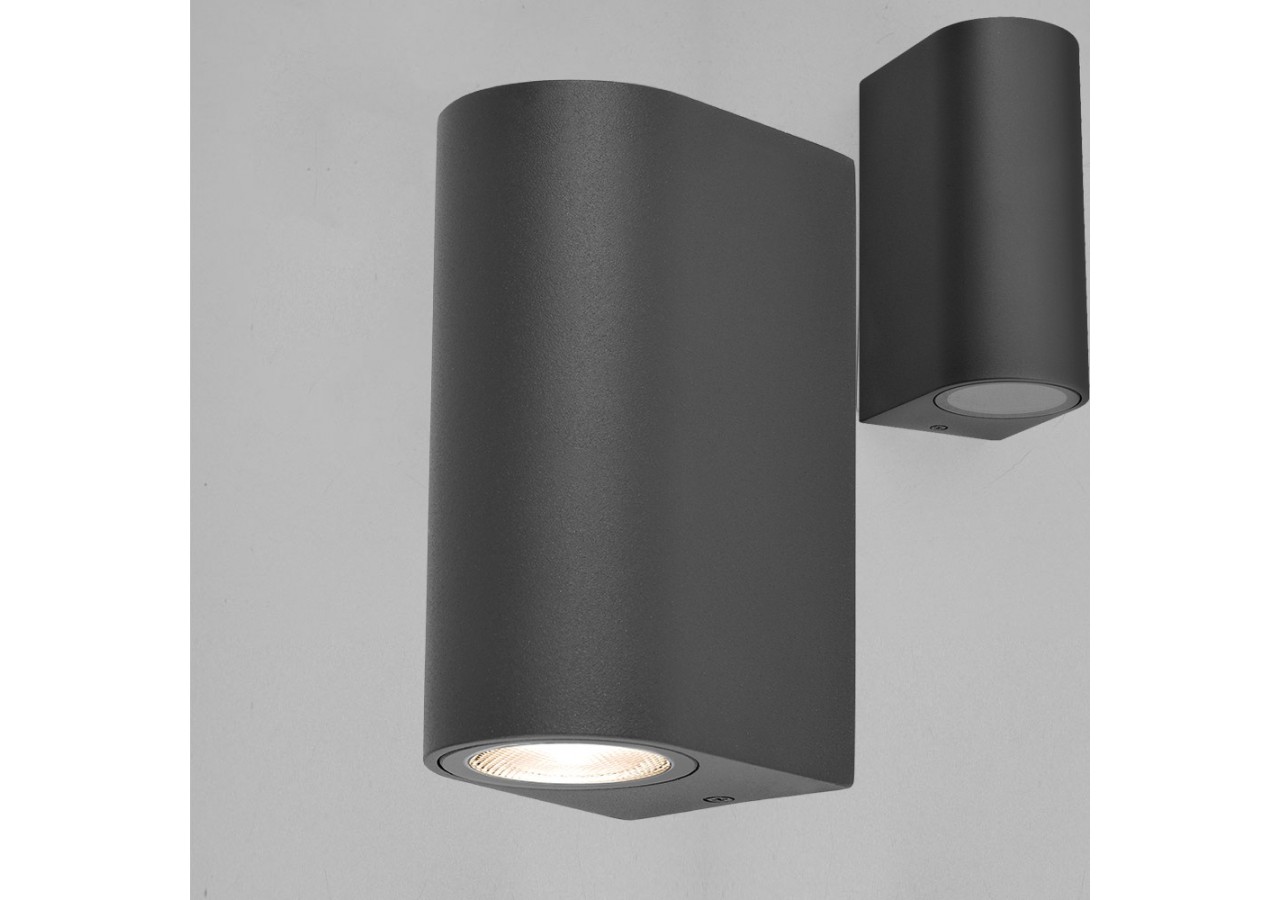 Éclairage mural 150mm Gris, 2xGU10 - BG32-00222 - Braytron