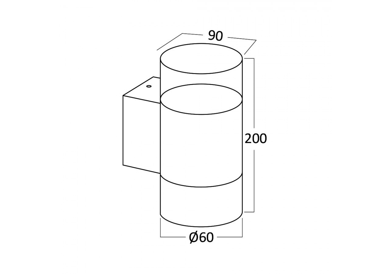 Éclairage mural Gris, 2xGU10 - BG32-00322 - Braytron