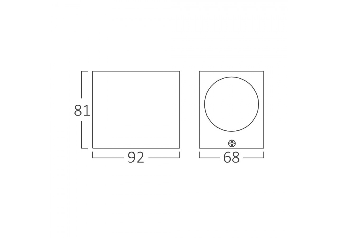 Éclairage mural 81mm Gris, GU10 - BG32-00402 - Braytron