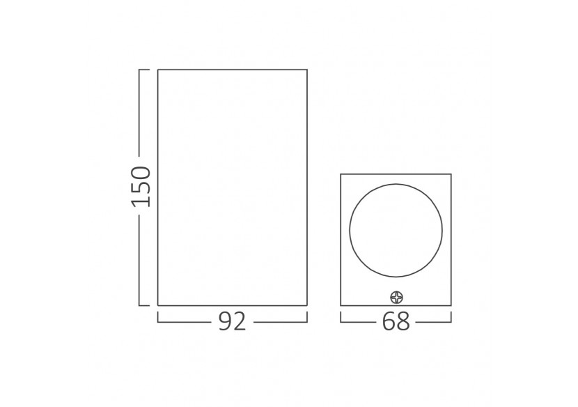 Éclairage mural 150mm Gris, 2xGU10 - BG32-00422 - Braytron