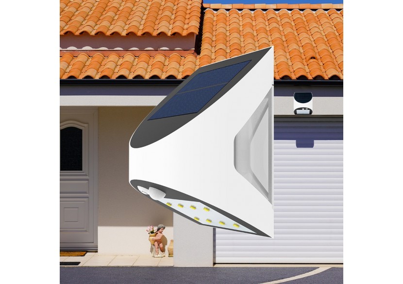 Éclairage mural solaire LED 130mm Blanc, 240 lm, Blanc froid - BG36-00130 - Braytron