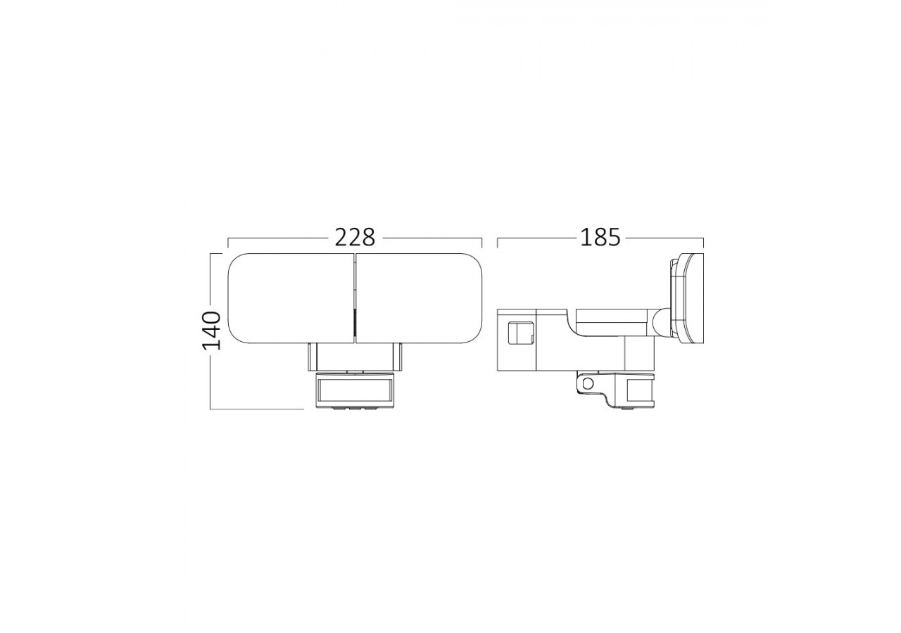 Éclairage mural LED 228mm Blanc, 3300 lm, Blanc neutre - BG36-10110 - Braytron
