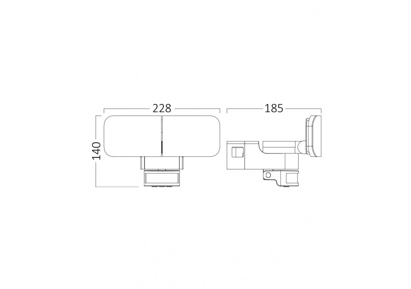 Éclairage mural LED 228mm Blanc, 3300 lm, Blanc neutre - BG36-10110 - Braytron