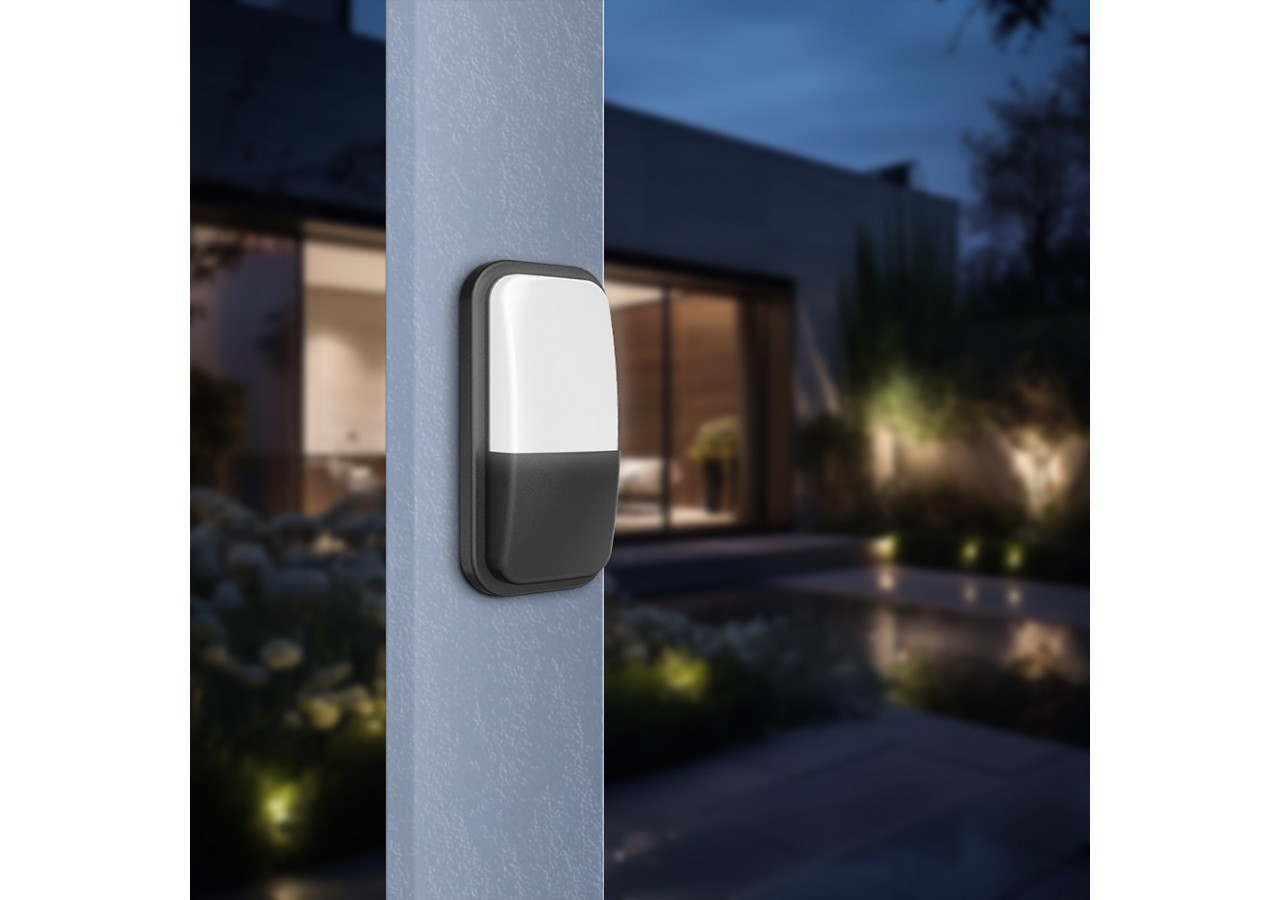 Applique murale LED 235mm Grise, 1460 lm, Blanc froid - BG38-00132 - Braytron