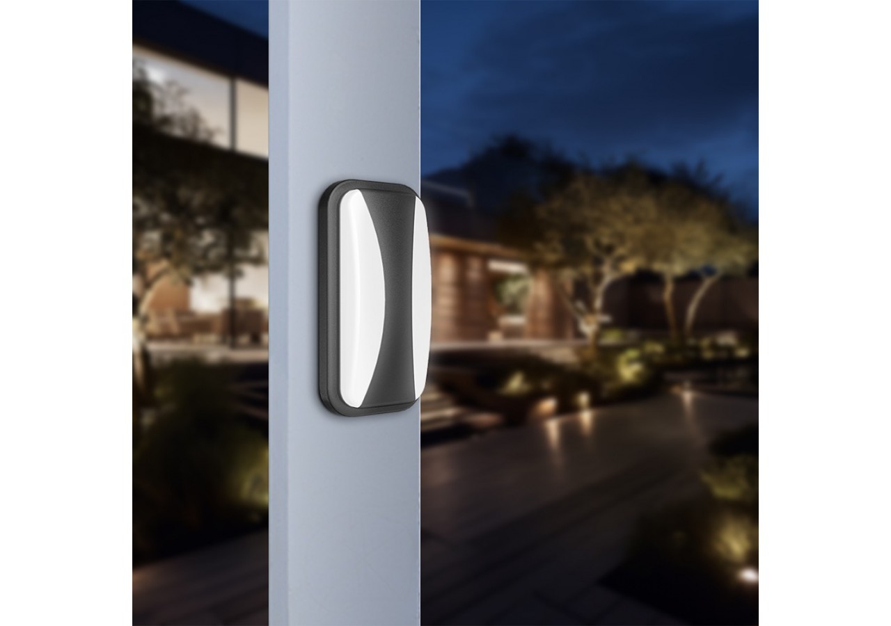 Applique murale LED 235mm Grise, 1460 lm, Blanc neutre - BG38-00212 - Braytron