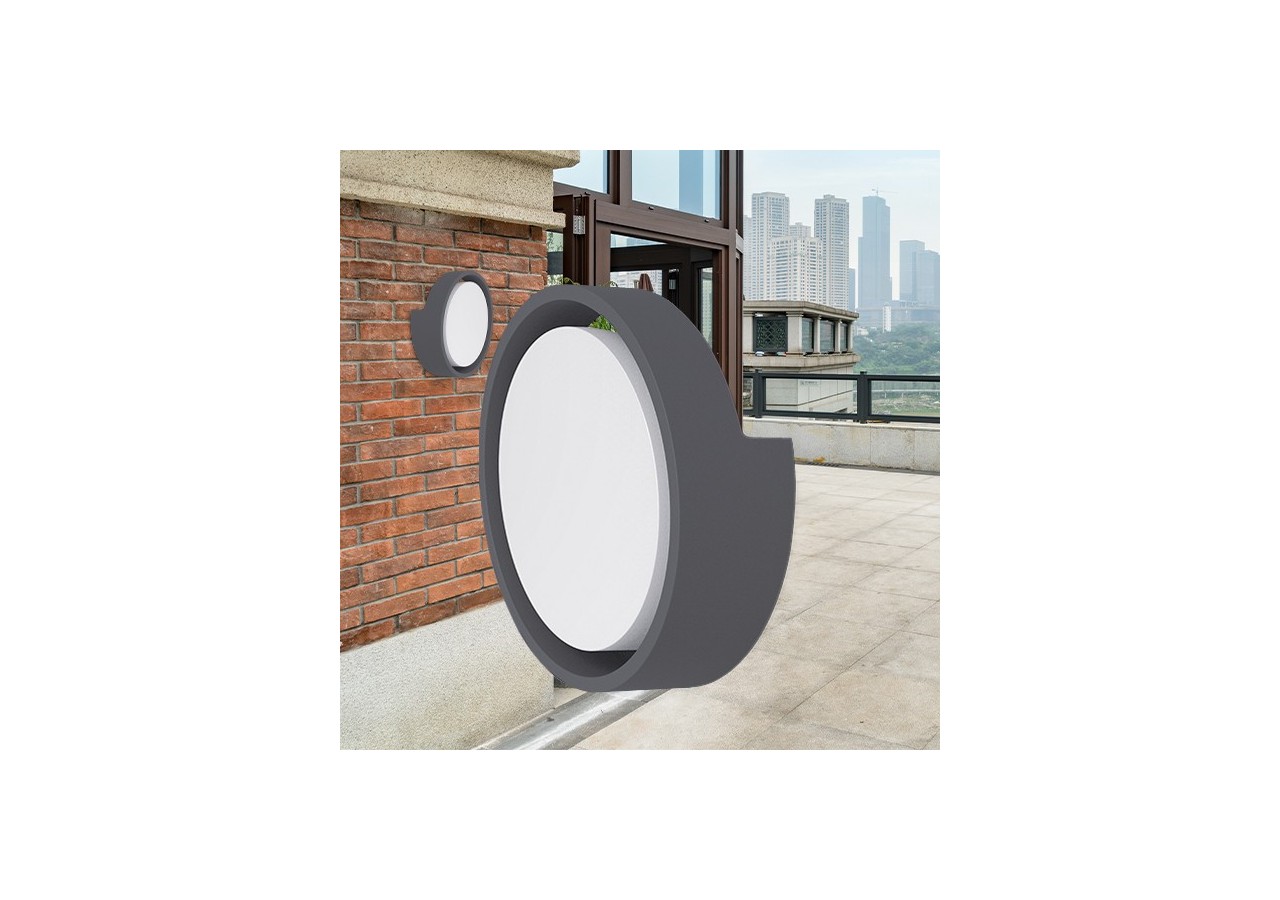 Applique murale LED Grise, 1140 lm, Blanc Chaud - BG38-00702 - Braytron