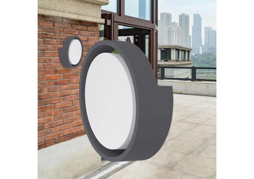 Applique murale LED 215mm Grise, 1140 lm, Blanc froid - BG38-00732 - Braytron