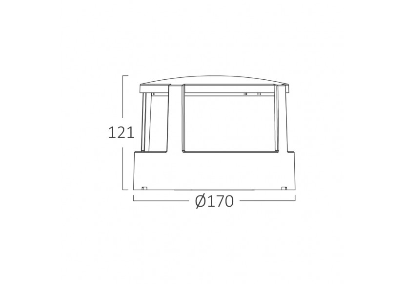 Applique murale LED Noire, 1450 lm - BG38-01481 - Braytron