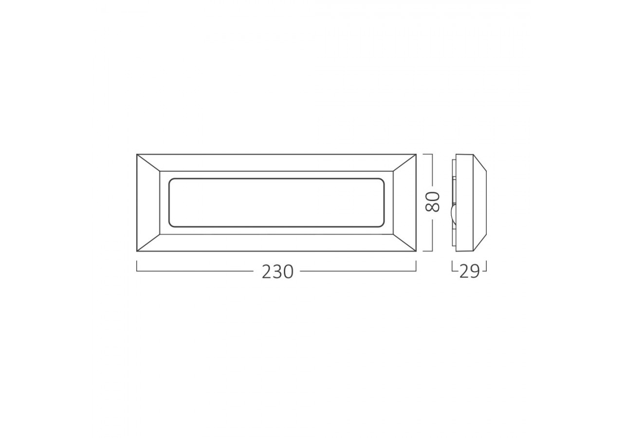 Éclairage mural LED 230mm Gris, 180 lm - BG38-01882 - Braytron