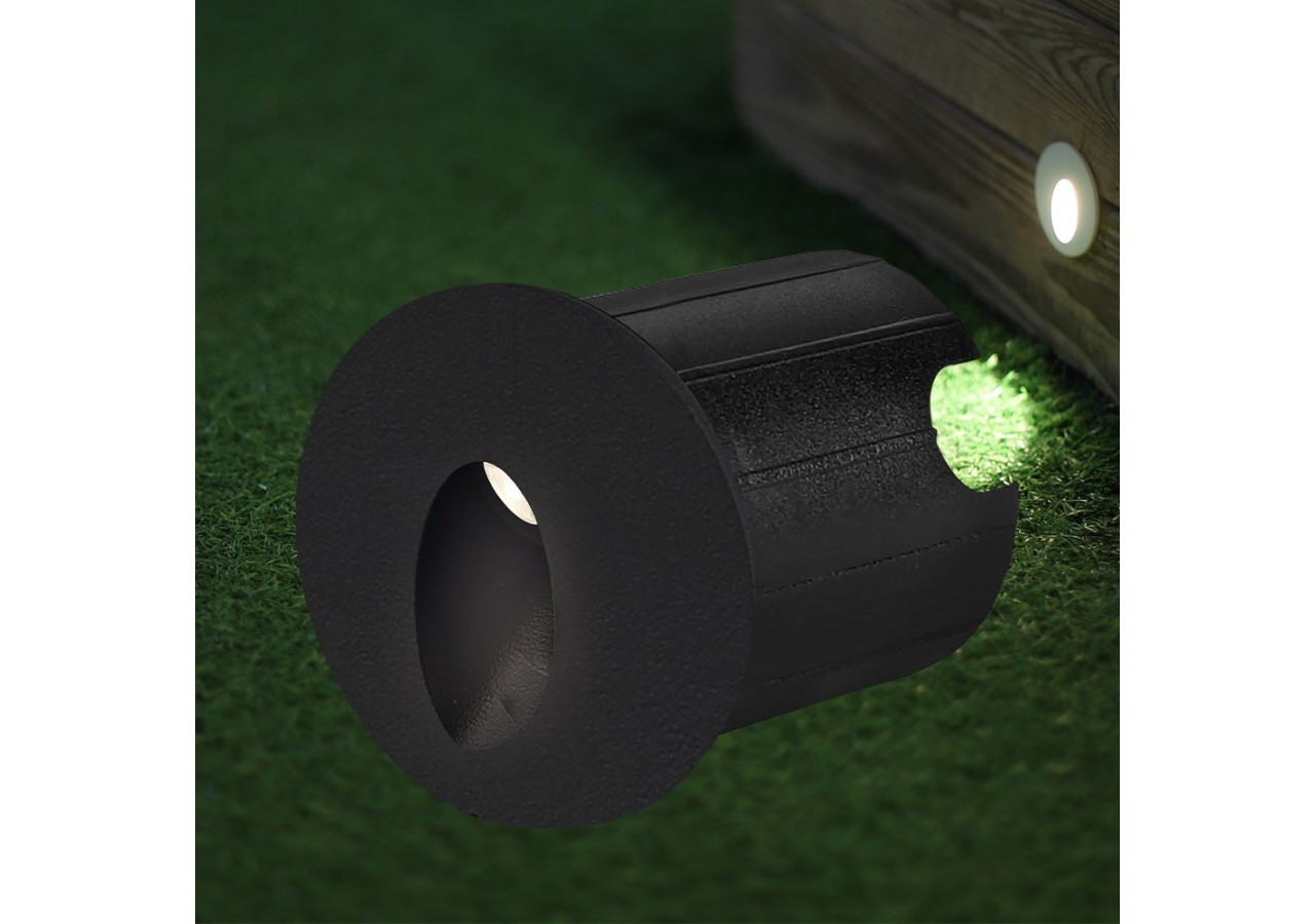 Éclairage mural LED 48mm Noir, 240 lm, Blanc Chaud - BG38-02201 - Braytron