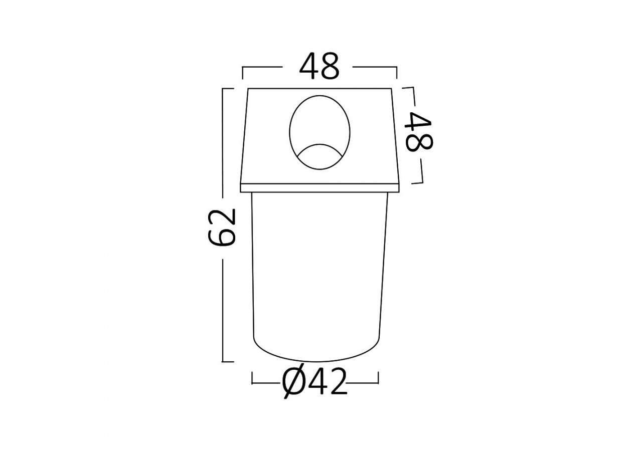 Éclairage mural LED 48mm Blanc, 240 lm, Blanc Chaud - BG38-02300 - Braytron
