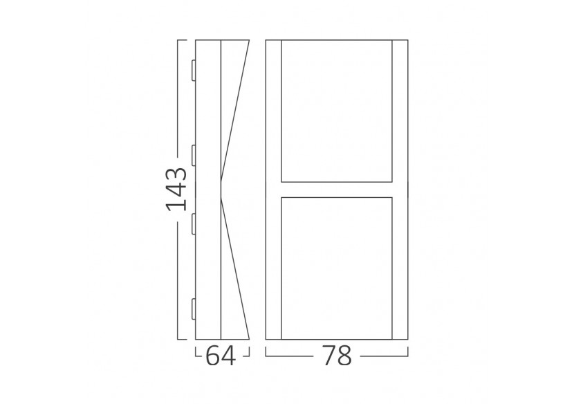 Éclairage mural LED 143mm Gris, 1200 lm - BG38-02782 - Braytron